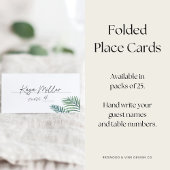 Tropisch gebladerte | Elegante botanische bruiloft Plaatskaartje