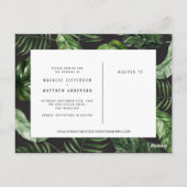 Tropisch gebladerte en handbelettering foto bruilo briefkaart (Achterkant)