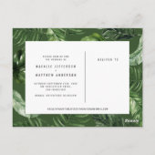 Tropisch gebladerte en handbelettering foto bruilo briefkaart (Achterkant)