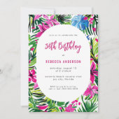 Tropisch gebladerte Hawaii Luau 30ste verjaardagsf Kaart (Voorkant)