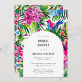 Tropisch gebladerte Hawaii Luau bruiloft Vrijgezel Kaart (Voorkant / Achterkant)