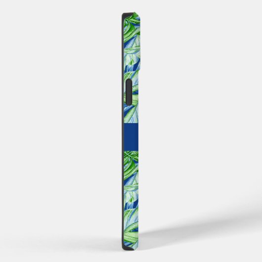 Tropisch gebladerte in groen en blauw Case-Mate iPhone case (Achterkant / Rechts)