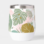 Tropisch gebladerte - Monstera en palmblad patroon (Achterkant)