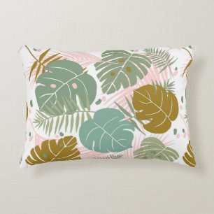 Tropisch gebladerte - Monstera en palmblad patroon Accent Kussen