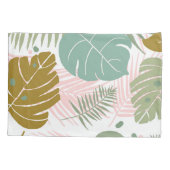 Tropisch gebladerte - Monstera en palmblad patroon Kussensloop (Achterkant)