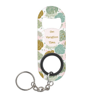 Tropisch gebladerte - Monstera en palmblad patroon Mini Flessenopener