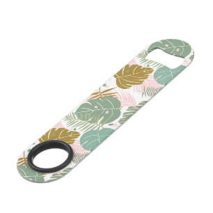 Tropisch gebladerte - Monstera en palmblad patroon Speed Flessenopener