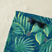 Tropisch gebladerte patroon gepersonaliseerde stra strandlaken (In situ)