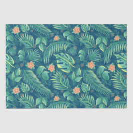 Tropisch gebladerte patroon weefsel papier