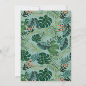 Tropisch gebladerte slaapluiaard Baby shower Kaart (Achterkant)