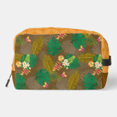 Tropisch gebladerte Summer Brown Toilettasje (Achterkant)