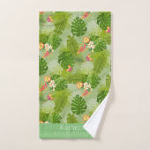 Tropisch gebladerte zomergroen bad handdoek (Handdoek)