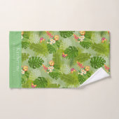 Tropisch gebladerte zomergroen bad handdoek (Handdoek)