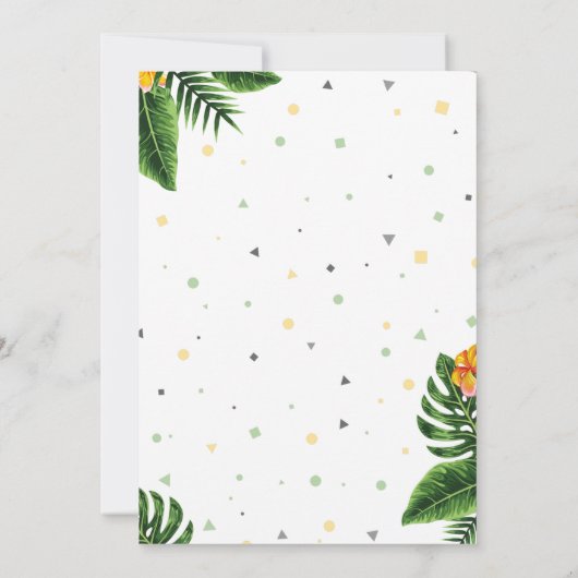 Tropisch geboren op twee zijn uitnodiging voor het (Achterkant)