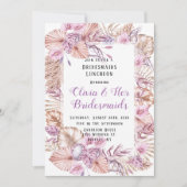 Tropisch gedroogd handpalm Laat Floral Bridesmaids Kaart (Voorkant)