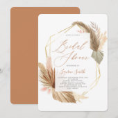 Tropisch gedroogd loof vrijgezellenfeest kaart (Voorkant / Achterkant)