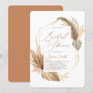 Tropisch gedroogd loof vrijgezellenfeest kaart