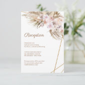 Tropisch gedroogd pampasgras Gedroogd palmstoffig  Informatiekaartje (Staand voorkant)