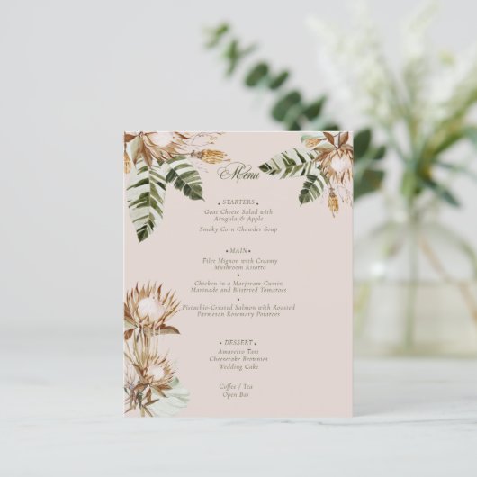 Tropisch gedroogde bloemen bananenbladeren (Staand voorkant)