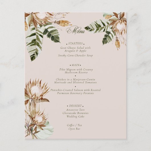 Tropisch gedroogde bloemen bananenbladeren (Voorkant)