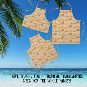 Tropisch Geef Dank Thanksgiving Palm Schort