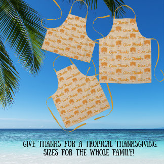 Tropisch Geef Dank Thanksgiving Palm Schort