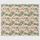 Tropisch geel flamingo bloemenpatroon cadeaupapier (Vlak)