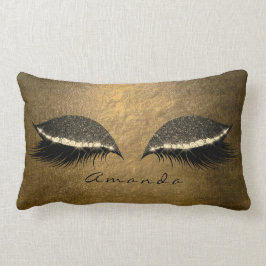 Tropisch geel Foxier Gold Aangepast Glitter Makeup Kussen