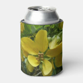 Tropisch geel geelhout met gouden douche blikjeskoeler (Blikje Voorkant)