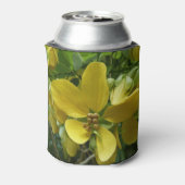 Tropisch geel geelhout met gouden douche blikjeskoeler (Blikje Achterkant)