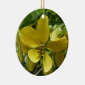 Tropisch geel geelhout met gouden douche keramisch ornament (Rechts)