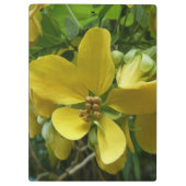 Tropisch geel geelhout met gouden douche klembord (Achterkant)