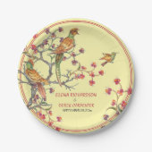 Tropisch geel gevel Chinoiserie CustomPaper Bord (Voorkant)