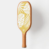 Tropisch geel monogram pickleball paddle (Links)