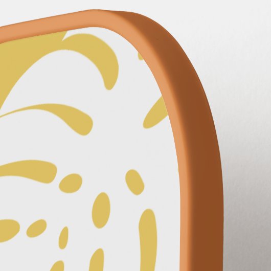 Tropisch geel monogram pickleball paddle (Links Detail)