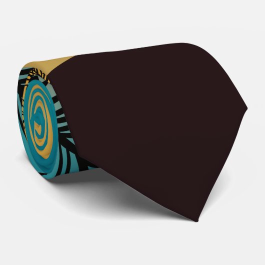 Tropisch geel zonneschijn Modern Minimalist Stropdas (Opgerold)