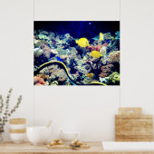 tropisch geelneonvis poster (Keuken)