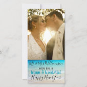 Tropisch gehuwd kerstfeest Mr Mrs. Fotokaart Feestdagenkaart (Voorkant)