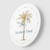 Tropisch geïndividualiseerde marinegoudpalmboom grote klok (Hoek)