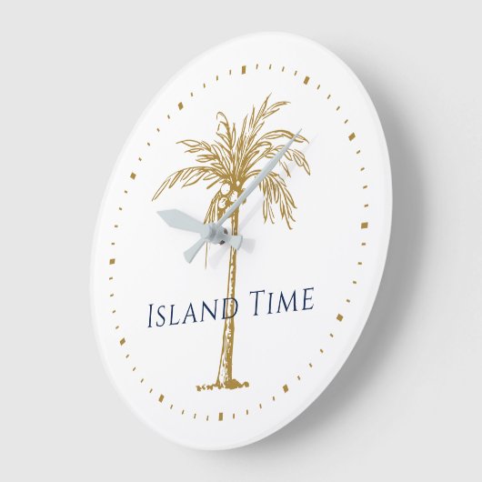 Tropisch geïndividualiseerde marinegoudpalmboom grote klok (Hoek)