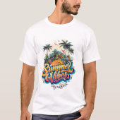 Tropisch gekleurd Summer Vibes T-shirt - Ambiance (Voorkant)