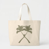 Tropisch geknoteerde palm Trees Beach Wedding Canv Grote Tote Bag (Voorkant)