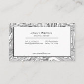 Tropisch gelaat zwart-wit visitekaartje (Achterkant)