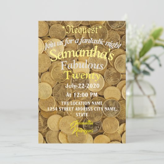 Tropisch geld  kaart (Staand voorkant)