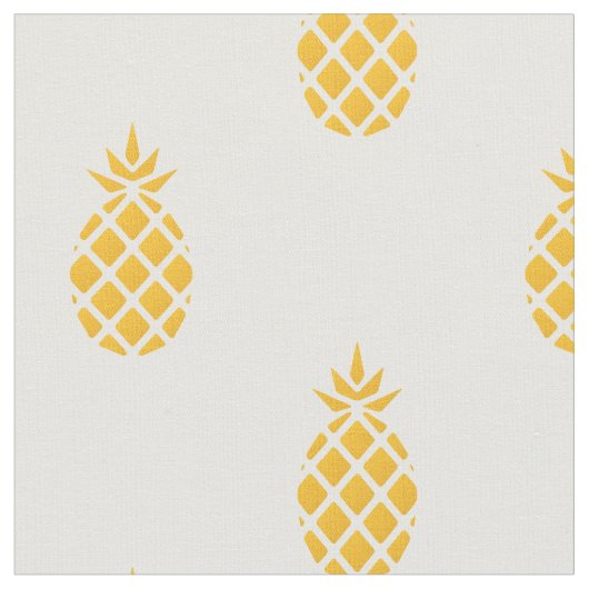 Tropisch gele ananas stof (Close Up)