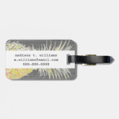 Tropisch gele Pinneapple Bagagelabel (Achterkant horizontaal)