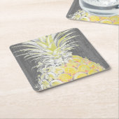 Tropisch gele Pinneapple Kartonnen Onderzetters (Schuin)
