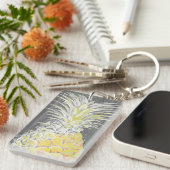 Tropisch gele Pinneapple Sleutelhanger (Voorkant Rechts)