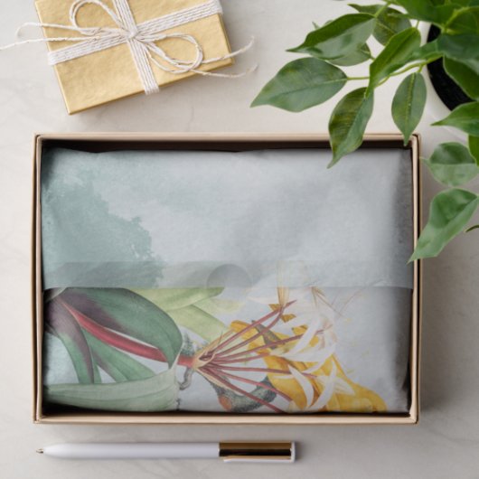 Tropisch gele wortelmeel tissuepapier (Geschenk)