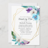 Tropisch Geometrisch Baby shower per post Kaart (Voorkant)